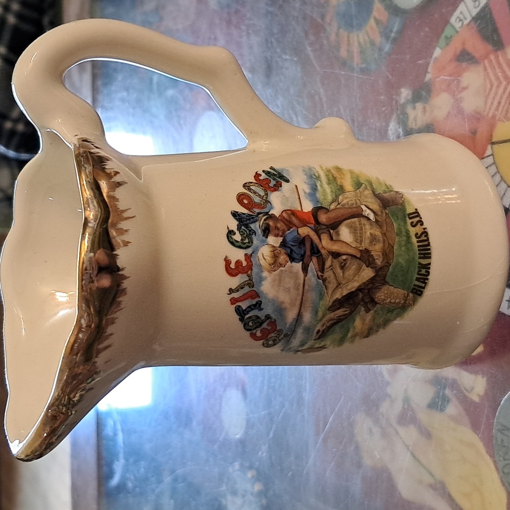 Vintage tourist Reptile Garden Black Hills Mini Pitcher Oddity Curiosity